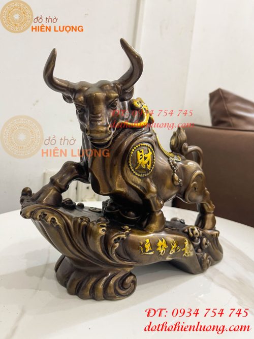 Tượng Trâu Tài Lộc Như Ý Bằng Đồng Phong Thủy