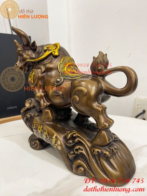 Tượng Trâu Tài Lộc Như Ý Bằng Đồng Phong Thủy