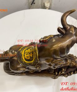 Tượng Trâu Tài Lộc Như Ý Bằng Đồng Phong Thủy