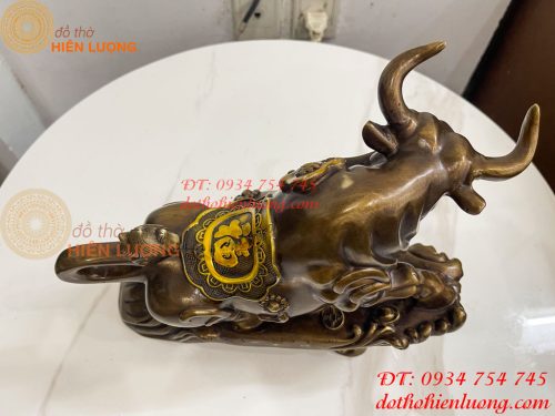 Tượng Trâu Tài Lộc Như Ý Bằng Đồng Phong Thủy