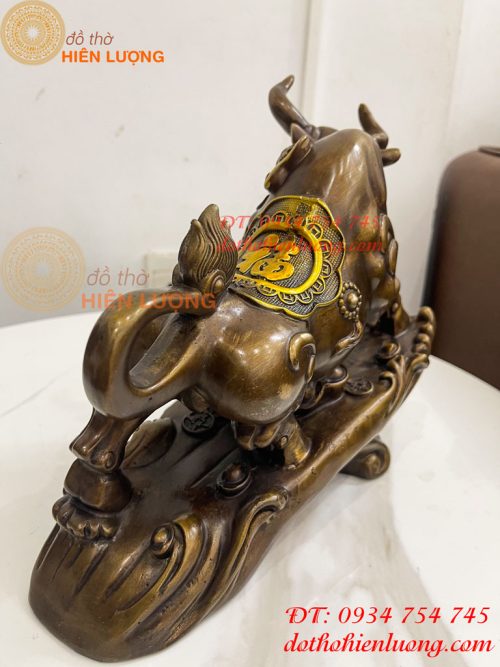 Tượng Trâu Tài Lộc Như Ý Bằng Đồng Phong Thủy