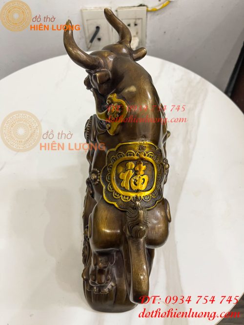 Tượng Trâu Tài Lộc Như Ý Bằng Đồng Phong Thủy