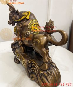 Tượng Trâu Tài Lộc Như Ý Bằng Đồng Phong Thủy