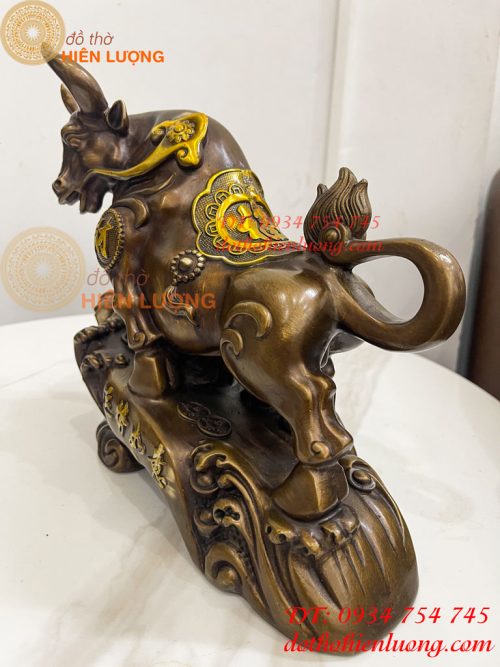 Tượng Trâu Tài Lộc Như Ý Bằng Đồng Phong Thủy