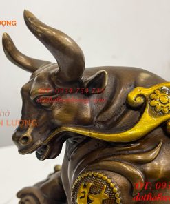 Tượng Trâu Tài Lộc Như Ý Bằng Đồng Phong Thủy