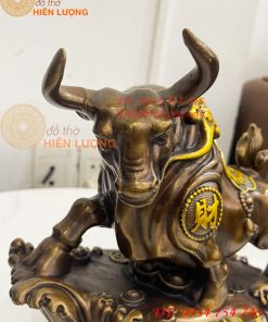 Tượng Trâu Tài Lộc Như Ý Bằng Đồng Phong Thủy