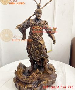Tượng Tôn Ngộ Không Hàng Long Bằng Đồng Hun Cao 50cm