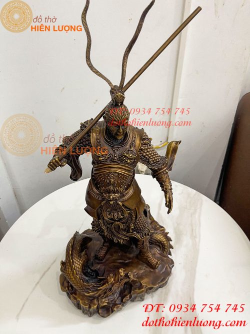 Tượng Tôn Ngộ Không Hàng Long Bằng Đồng Hun Cao 50cm