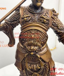 Tượng Tề Thiên Đại Thánh Hàng Long Bằng Đồng Hun Cao 50cm