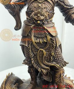 Tượng Tề Thiên Đại Thánh Hàng Long Bằng Đồng Hun Cao 50cm