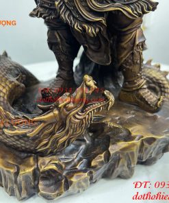 Tượng Tề Thiên Đại Thánh Hàng Long Bằng Đồng Hun Cao 50cm