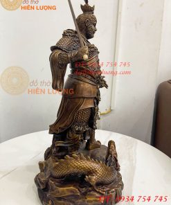 Tượng Tề Thiên Đại Thánh Hàng Long Bằng Đồng Hun Cao 50cm