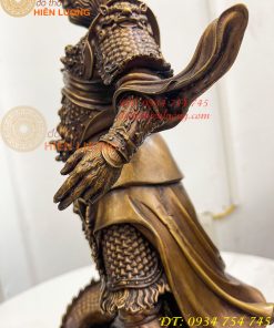 Tượng Tề Thiên Đại Thánh Hàng Long Bằng Đồng Hun Cao 50cm