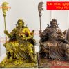 Tượng Quan Công Đọc Sách Ngồi Ghế Hổ Bằng Đồng Cao 30cm