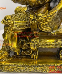 Tượng Quan Công Đọc Sách Ngồi Ghế Hổ Bằng Đồng Cao 30cm