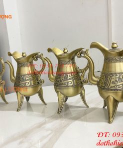 Bình Rượu 3 Chân Bằng Đồng Tần Thủy Hoàng