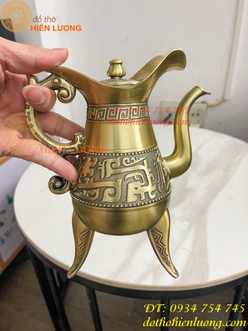 Bình Rượu 3 Chân Bằng Đồng Tần Thủy Hoàng