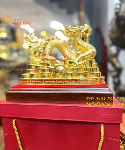 Tượng Rồng Vạn Sự Như Ý Bằng Đồng Dát Vàng 9999