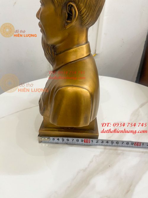 Tượng Bán Thân Bác Hồ Bằng Đồng Cao 32cm