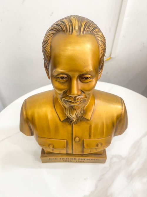 Tượng Bán Thân Bác Hồ Bằng Đồng Cao 32cm