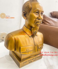 Tượng Bán Thân Bác Hồ Bằng Đồng Cao 32cm