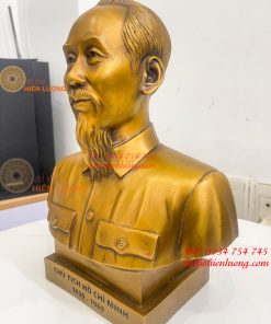 Tượng Bán Thân Bác Hồ Bằng Đồng Cao 32cm
