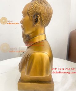 Tượng Bán Thân Bác Hồ Bằng Đồng Cao 32cm