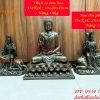 Bộ Tượng Hoa Nghiêm Tam Thánh Cao 40cm Bằng Đồng