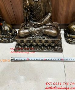 Bộ Tượng Hoa Nghiêm Tam Thánh Cao 40cm Bằng Đồng