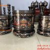 Bát Hương Bằng Đồng Khảm Ngũ Sắc
