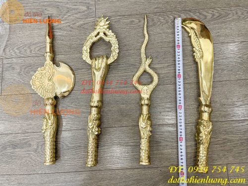 Đầu Gậy Bát Bửu Chấp Kích Bằng Đồng Dài 50cm