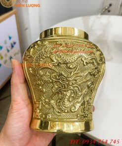 Đôi Chóe Bằng Đồng Rồng Phượng Thờ Cúng Cao 21cm