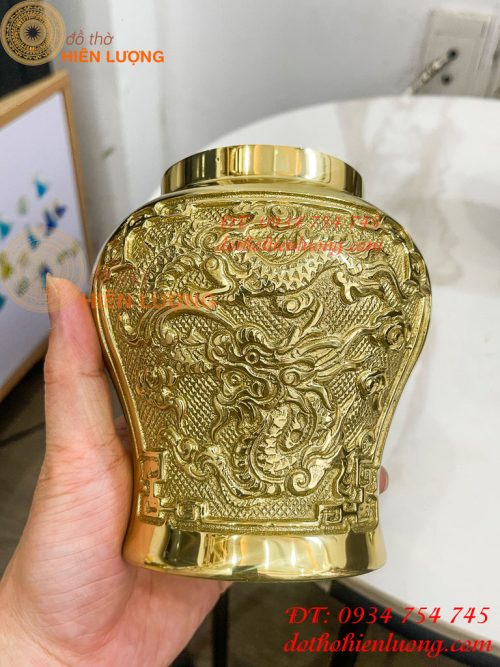 Đôi Chóe Bằng Đồng Rồng Phượng Thờ Cúng Cao 21cm
