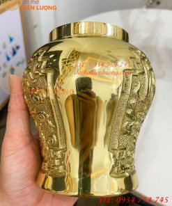 Đôi Chóe Bằng Đồng Rồng Phượng Thờ Cúng Cao 21cm