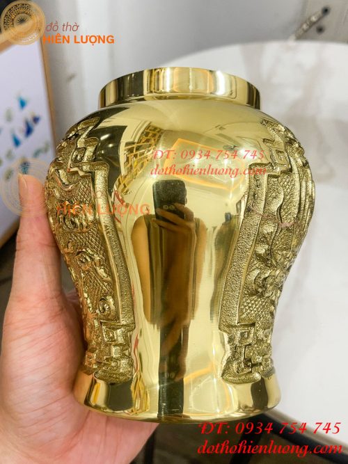 Đôi Chóe Bằng Đồng Rồng Phượng Thờ Cúng Cao 21cm