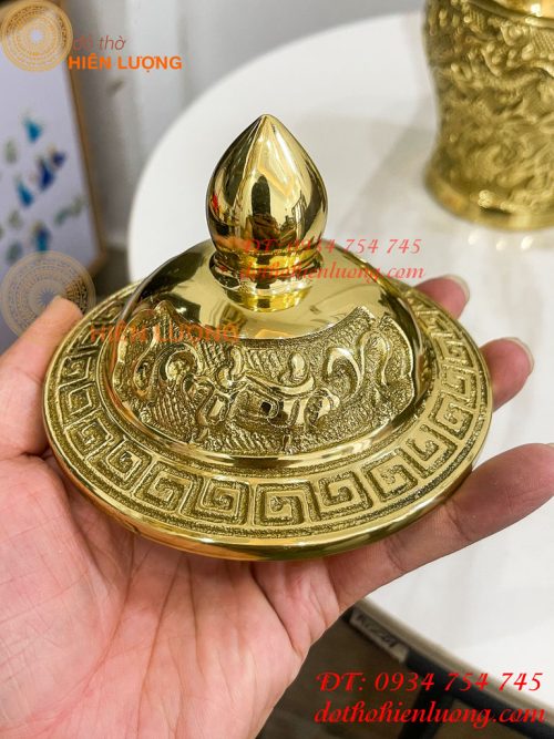Đôi Chóe Bằng Đồng Rồng Phượng Thờ Cúng Cao 21cm