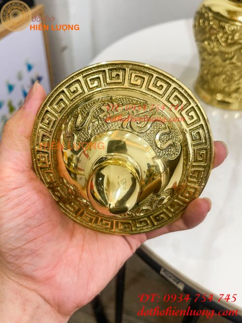 Đôi Chóe Bằng Đồng Rồng Phượng Thờ Cúng Cao 21cm