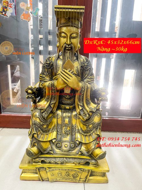Tượng Ngọc Hoàng Cao 66cm Bằng Đồng