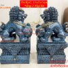 Đôi Nghê Bằng Đồng Decor Màu Xanh Phong Thủy Cao 15cm