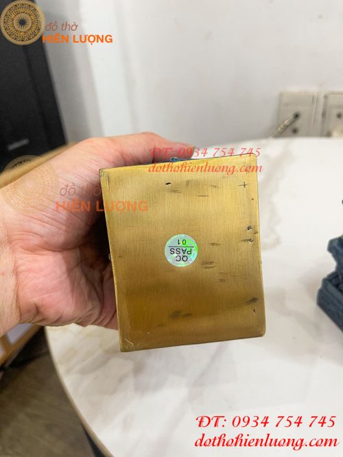 Đôi Nghê Bằng Đồng Decor Màu Xanh Phong Thủy Cao 15cm
