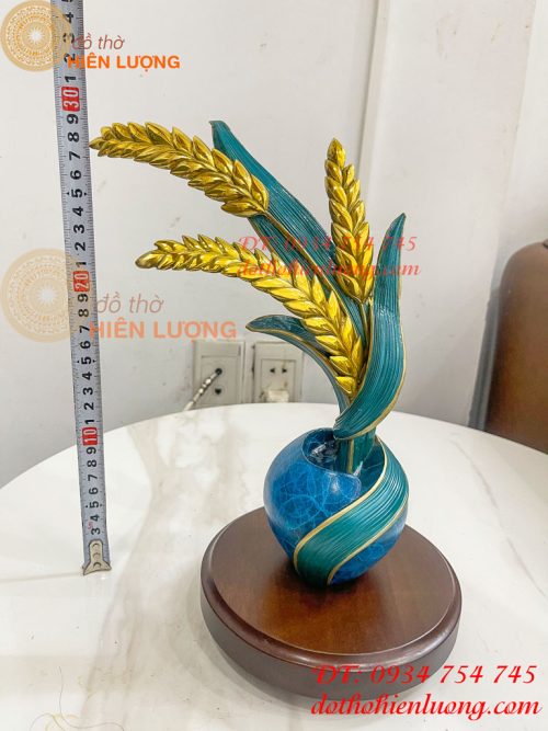 Cây Lúa Bằng Đồng Decor Cao 30cm Để Bàn Trang Trí