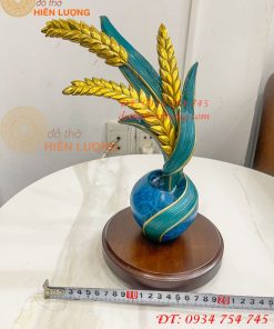 Cây Lúa Bằng Đồng Decor Cao 30cm Để Bàn Trang Trí