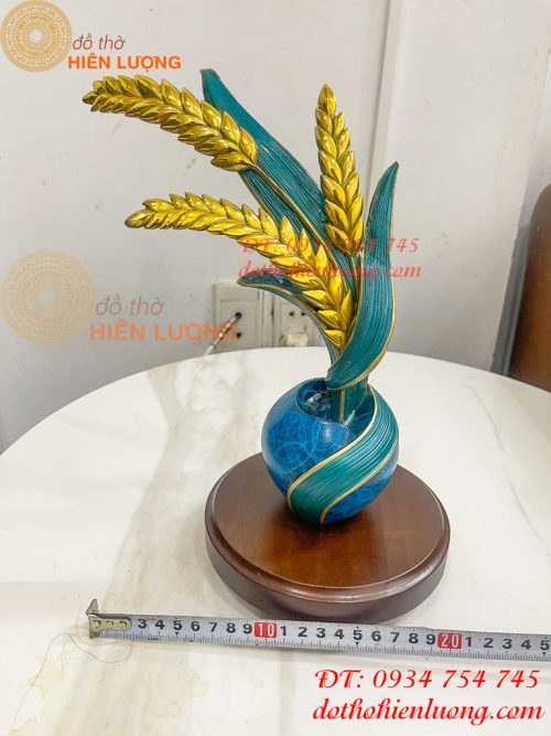 Cây Lúa Bằng Đồng Decor Cao 30cm Để Bàn Trang Trí