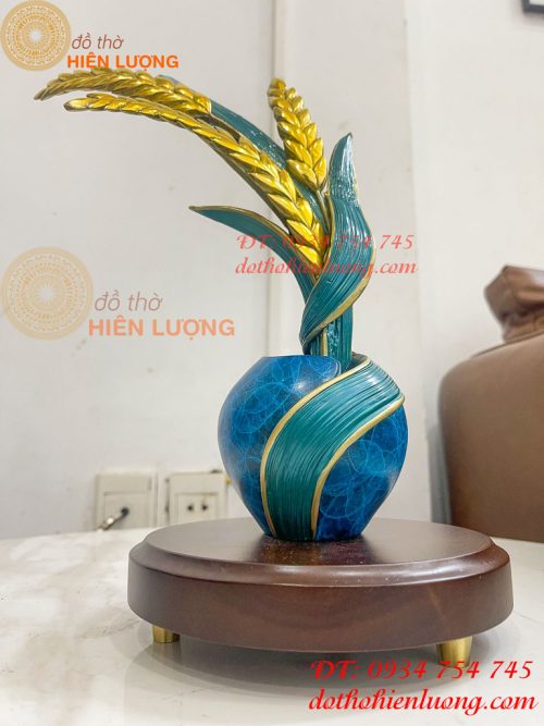 Cây Lúa Bằng Đồng Decor Cao 30cm Để Bàn Trang Trí
