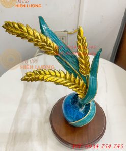Cây Lúa Bằng Đồng Decor Cao 30cm Để Bàn Trang Trí