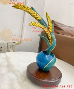 Cây Lúa Bằng Đồng Decor Cao 30cm Để Bàn Trang Trí