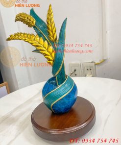 Cây Lúa Bằng Đồng Decor Cao 30cm Để Bàn Trang Trí