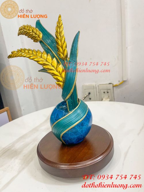 Cây Lúa Bằng Đồng Decor Cao 30cm Để Bàn Trang Trí