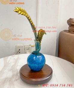 Cây Lúa Bằng Đồng Decor Cao 30cm Để Bàn Trang Trí