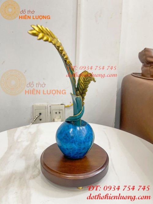 Cây Lúa Bằng Đồng Decor Cao 30cm Để Bàn Trang Trí